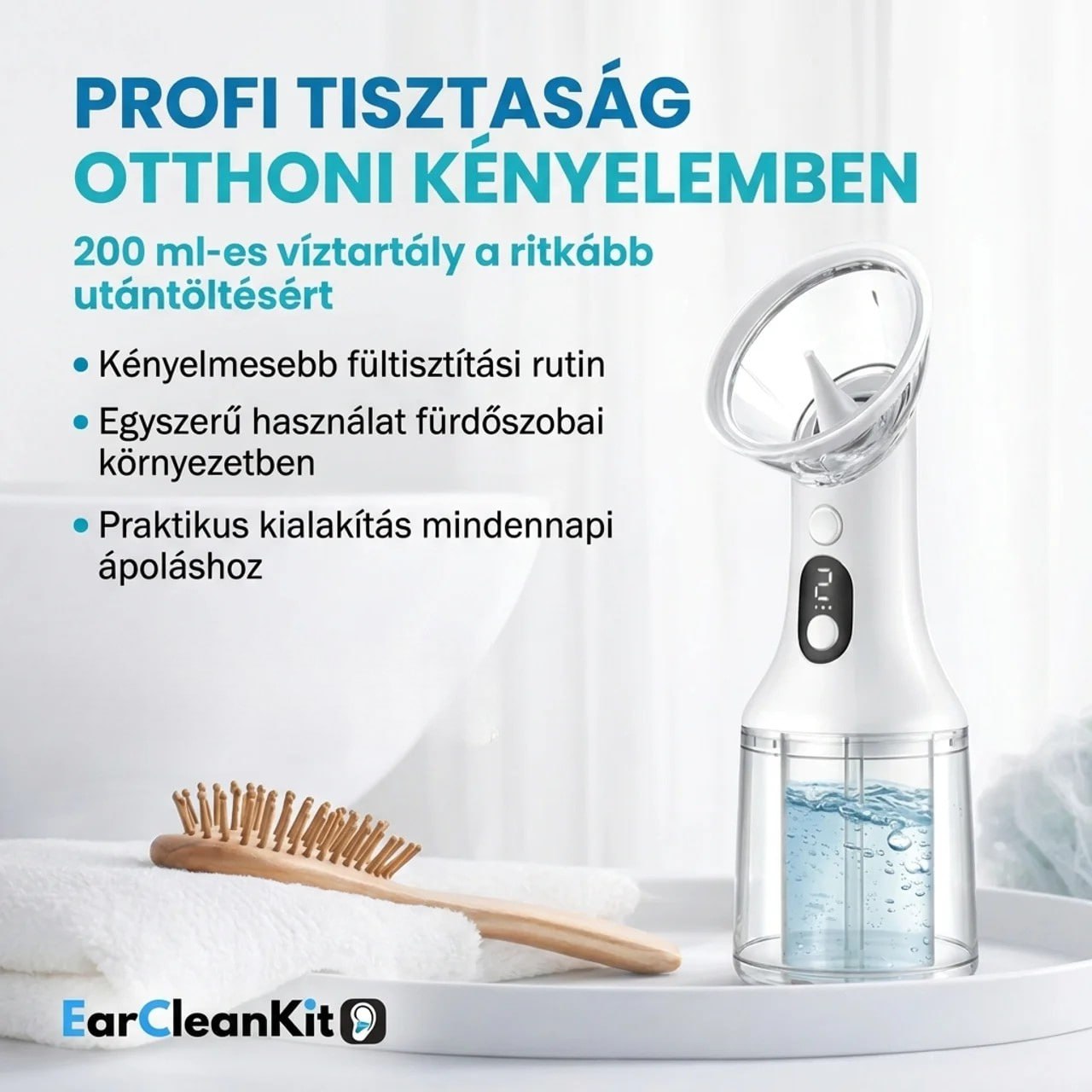 A biztonságos és alapos fültisztításhoz tervezett eszköz
